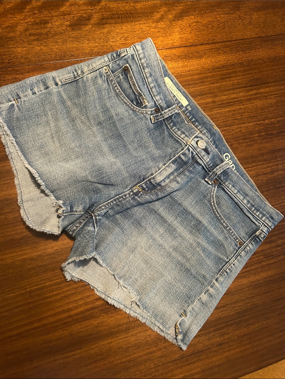 GAP Light Wash Denim Cutoff Shorts